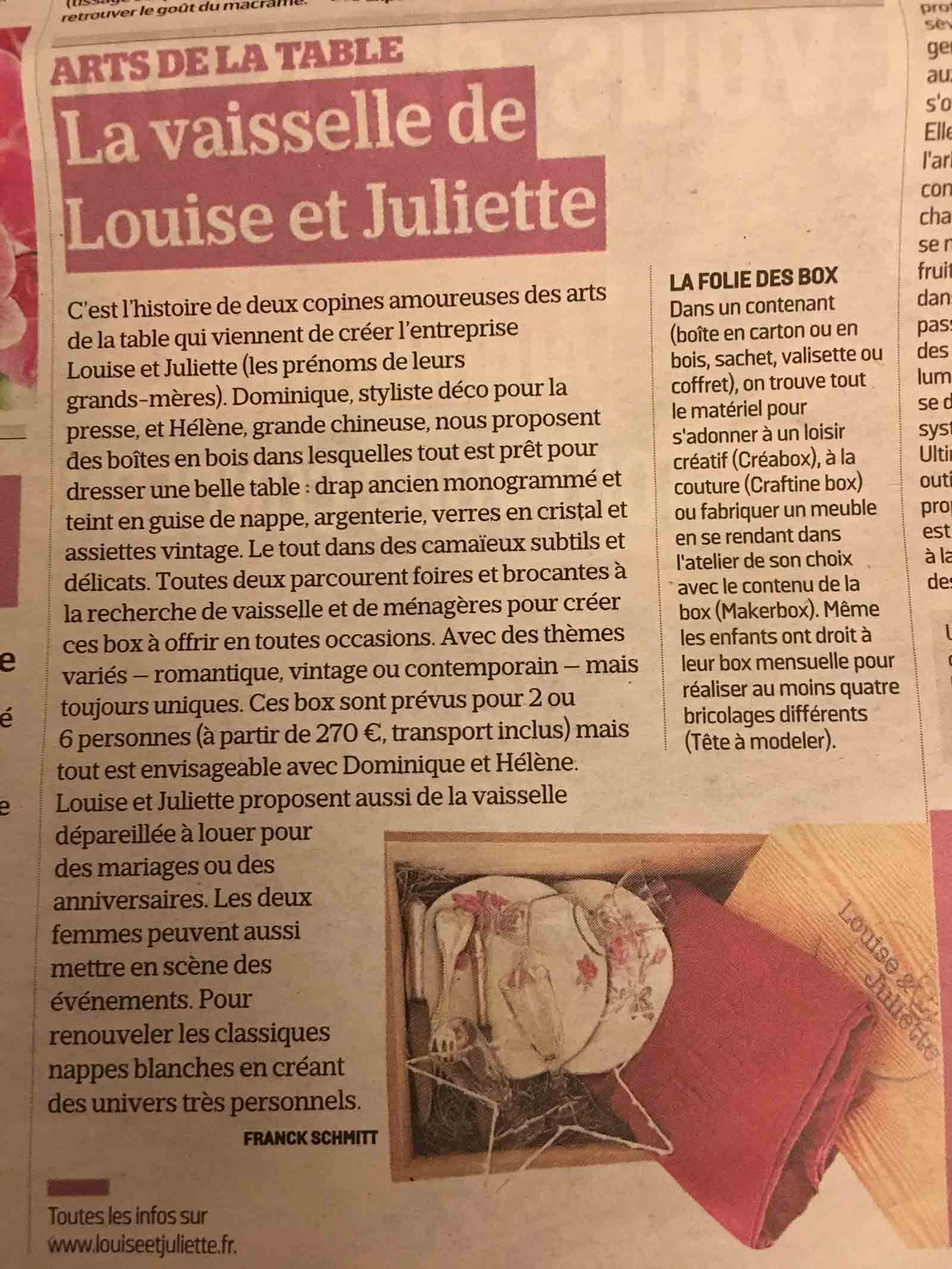 article dans aujourd'hui en france