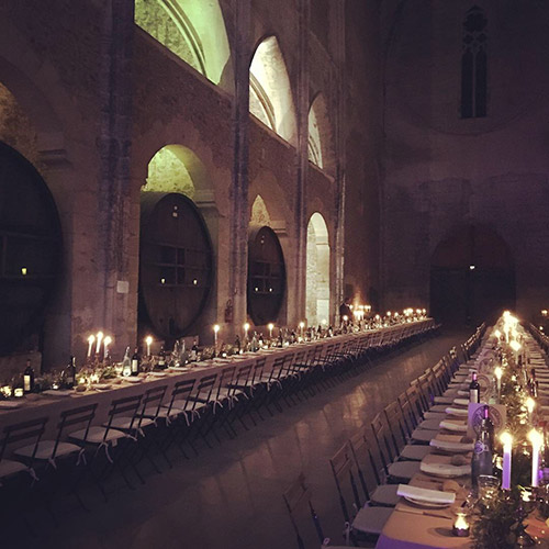 tables de mariage a l abbaye de valmagne