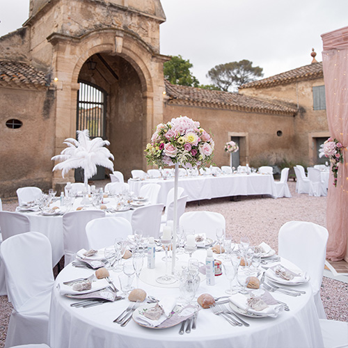 tables de mariage chateau flaugergues