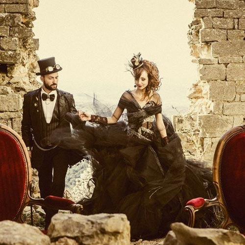 mariage baroque steampunk