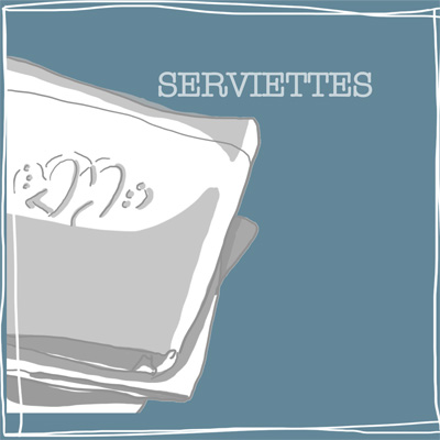 serviettes - location linge ancienne revisite
