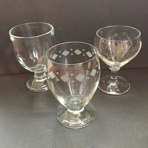 verres - location vaisselle vintage